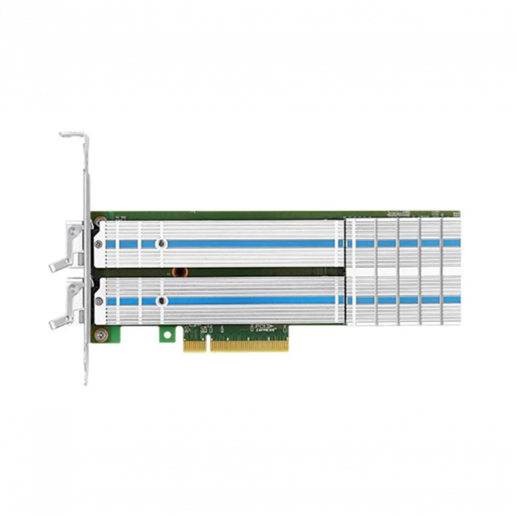 Переходной адаптер PCIe 3.0 x8 на 2xM.2 NVMe RAID Hot-Swap