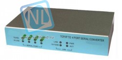 Конвертер интерфейсов RS-232/422/485 - Ethernet с 4 последовательными портами (М)