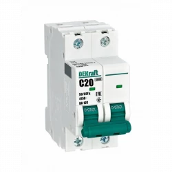 Выключатель автоматический модульный 2п C 20А 6кА ВА-103 DEKraft 12290DEK