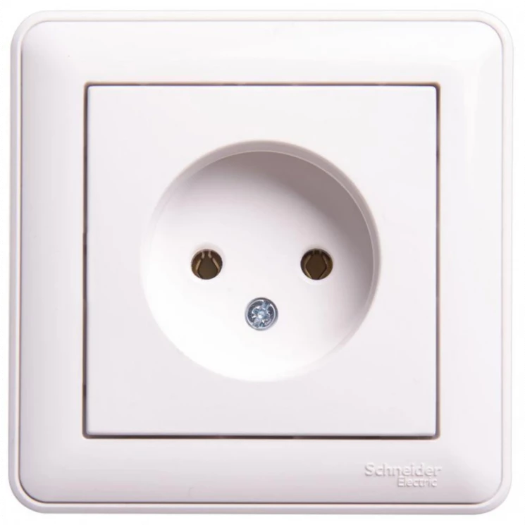 Розетка 1-м СП W59 16А IP20 без заземл. без защ. шторок в сборе бел. SE RS16-153-18
