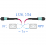Патчкорд оптический MPO/UPC FF MM (50/125 OM4), 12 волокон, 1 метр (Cross)