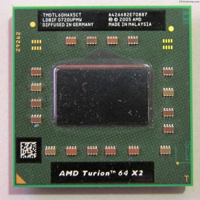 Процессор AMD TMDTL60HAX5CT Turion 64 X2 Mobile TL-60 2000MHz (2x512KB) Socket S1 LDB5F LDBDF LDBGF-TMDTL60HAX5CT(NEW)
