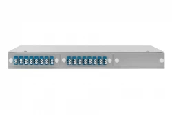 Кросс оптический 19" (ШКОС) укомплектованный на 32 LC порта (комплект с розетками)