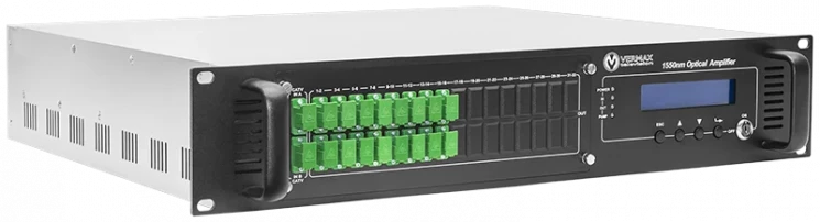 Оптический усилитель VERMAX для сетей КТВ, 2 входа, 16*19dBm выходов