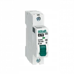 Выключатель автоматический модульный 1п C 63А 6кА ВА-103 DEKraft 12279DEK