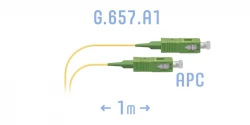 Шнур монтажный оптический SC/APC SM G.657.A1 1 метр
