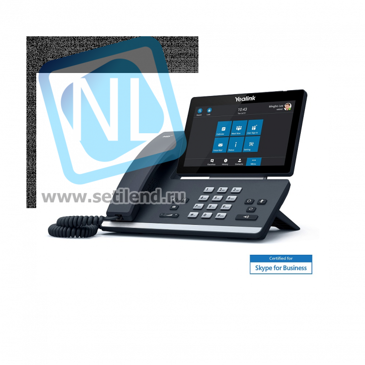 IP-телефон Yealink SIP-T58A, Skype for Business, Цветной сенсорный экран, WiFi, Bluetooth, GigE, без видео, без БП