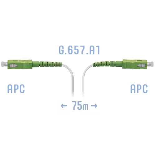 Патчкорд оптический FTTH SC/APC, кабель 604-02-01W, 75 метров