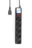 Ф-удлинитель, PC 1,9м, 5р, черн.граф. 10А, UPS(C14), SPG5-B2