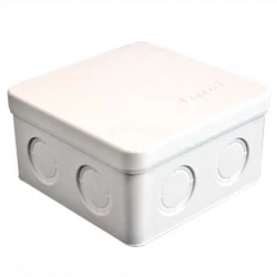 Коробка распределительная ОП 105х105х56мм IP54 7 выходов без гермовводов крышка защелкивающаяся бел.
