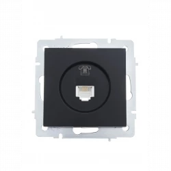 Розетка телефонная СП Vesna евро стандарт механизм черн. бархат LEZARD 742-4288-137