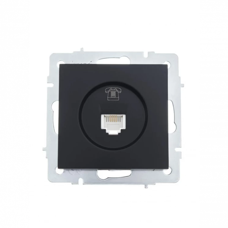 Розетка телефонная СП Vesna евро стандарт механизм черн. бархат LEZARD 742-4288-137