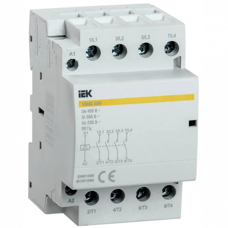 Контактор модульный КМ40-40М AC/DC IEK MKK21-40-40