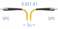 Патчкорд оптический FC/UPC SM G.657.A1 3 метра