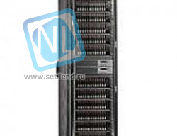 Дисковая система хранения HP AD523A EVA8000 2C12D 50Hz 42U Cabinet. A 4U controller assembly with two HSV210 controllers, twelve M5314A 3U dual-redundant FC Loop 14-bay disk enclosures, and four 12-port FC loop switches in a 42U Storage Cabinet.-AD523A(NE