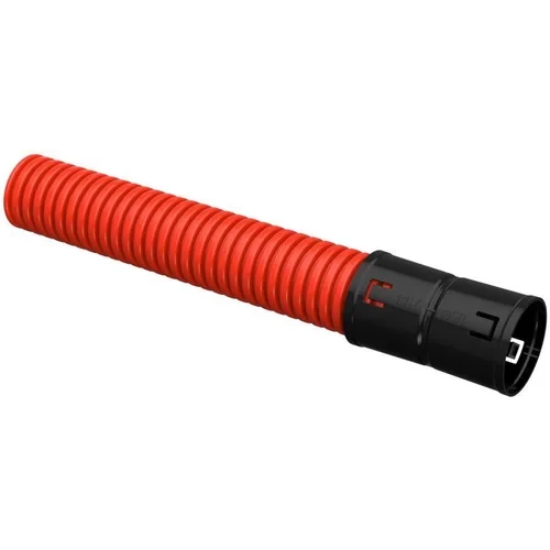 Труба гофрированная двустенная ПНД гибкая d50мм с муфтой красн. (уп.50м) IEK CTG12-050-K04-050-R