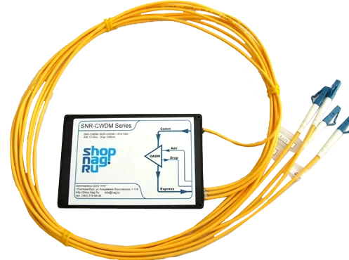 Модуль Add/Drop SNR-DWDM-OADM1-1553.33/1534.25 для одноволоконных DWDM сетей