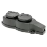Розетка 2-м 16А IP44 2P+PE 230В с защ. крышками каучук Basic EKF RPS-018-16-230-44