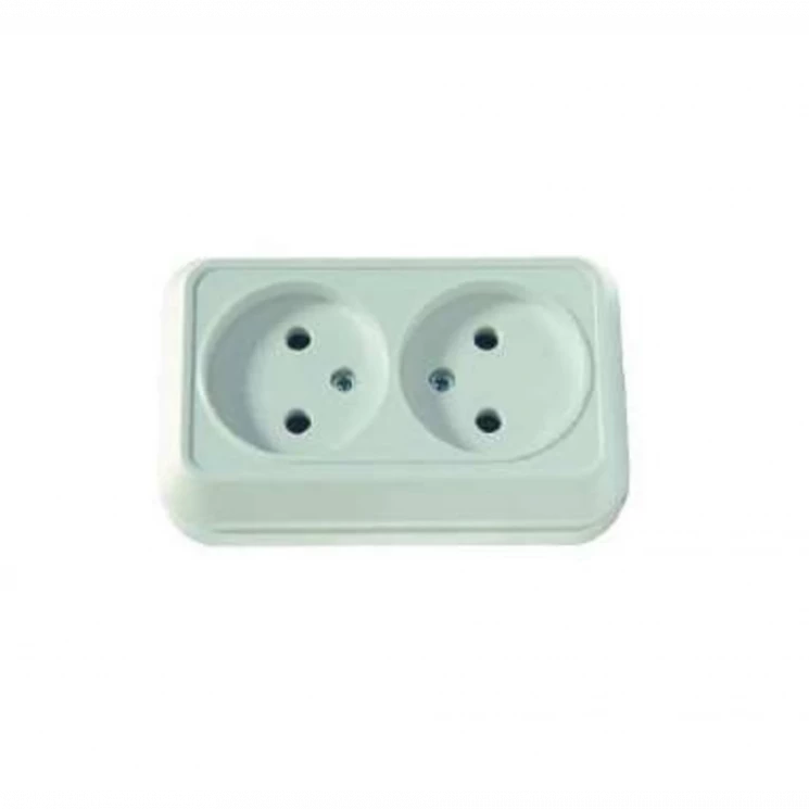 Розетка 2-м ОП 16А IP20 без заземл. крем. Makel 45217