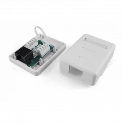 Розетка компьютерная 1-м ОП SB1-1-8P8C-C5e-WH RJ45 (8P8C) кат.5E Dual IDC Hyperline 430230