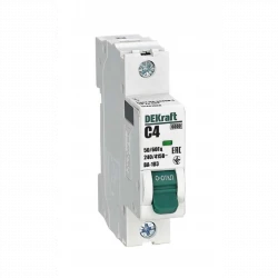 Выключатель автоматический модульный 1п C 4А 6кА ВА-103 DEKraft 12267DEK
