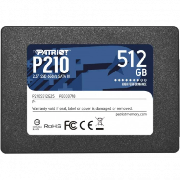 Накопитель SSD Patriot SATA-III 512GB P210S512G25 P210 2.5"