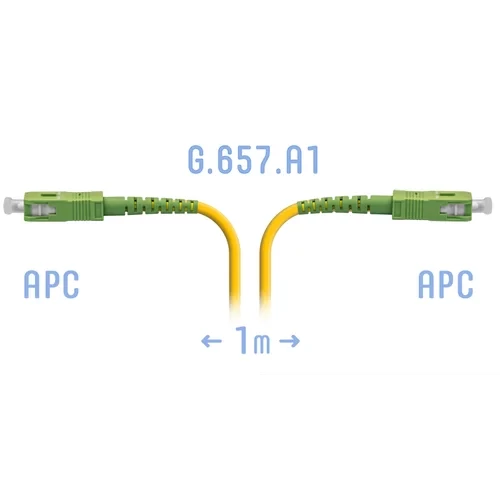 Патчкорд оптический B-Optix SC/APC SM G.657.A1 1 метр