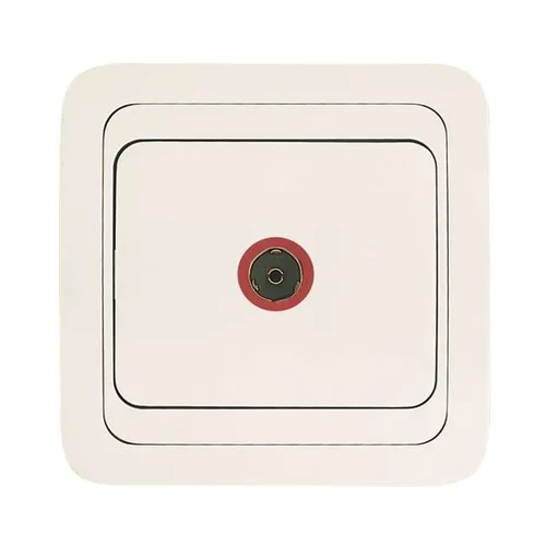 Розетка телевизионная TV 1-м СП Mimoza 16А IP20 бел./бел. Makel 12007