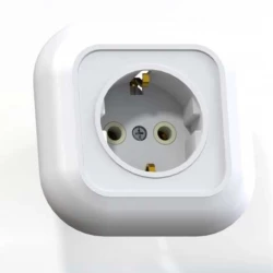 Розетка 1-м СП Валентина РС16-635 16А IP20 с заземл. бел. Кунцево 7653