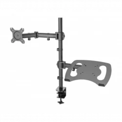 Кронштейн для монитора/ноутбука Cactus CS-VM-LH07-BK черный 13"-27" макс.8кг настольный поворот и на