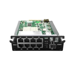 Интерфейсный модуль Caswell NIP-15490, 8 портов 1GE RJ45, 4 пары байпас, 1 порт 10GE SFP+
