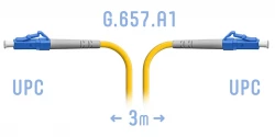 Патчкорд оптический LC/UPC SM G.657.A1 3 метра