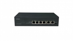 Неуправляемый 4 портовый PoE коммутатор PUS-TT04L-60RM Plus с изоляцией портов и возможностью установки в стойку