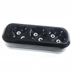 Колодка удлинителя 3-м с заземл. черн. Makel MGP2131