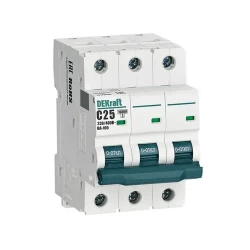 Выключатель автоматический модульный 3п C 25А 10кА ВА-105 DEKraft 13179DEK