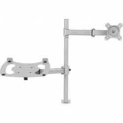 Кронштейн для монитора/ноутбука Cactus CS-VM-LH07-AL серебряный 13"-27" макс.8кг настольный поворот