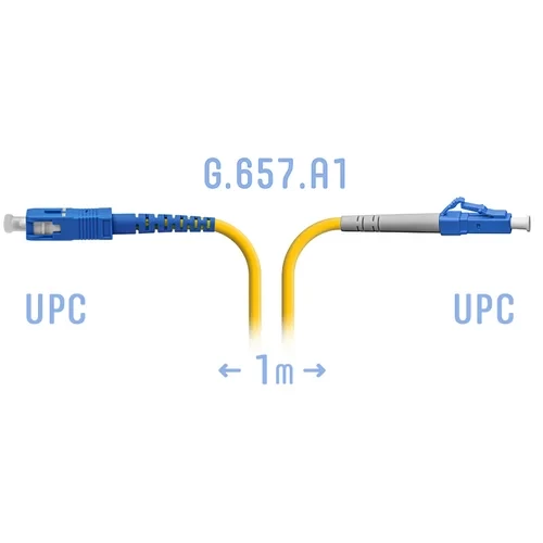 Патчкорд оптический B-Optix LC/UPC-SC/UPC SM G.657.A1 1 метр