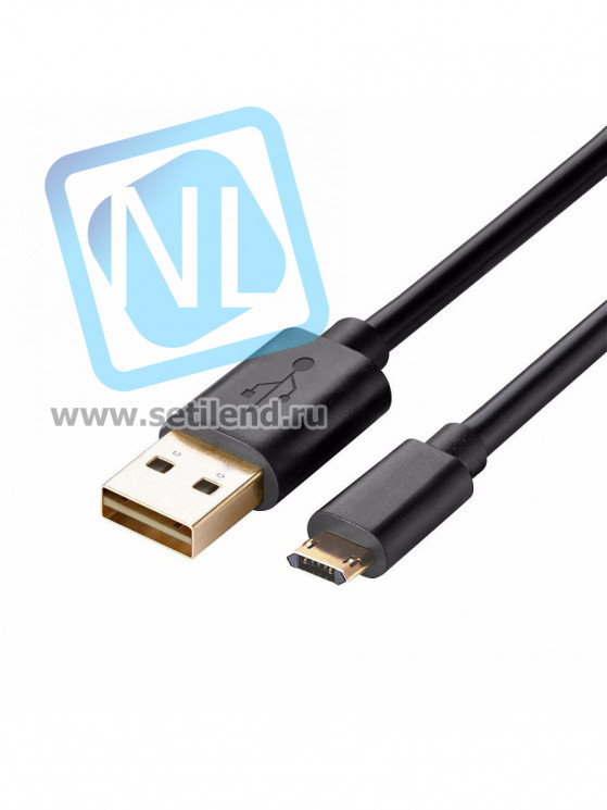 PL1393, USB кабель Pro Legend micro USB двусторонний, черный, 1м.