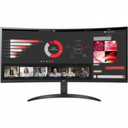 Монитор LG 34" UltraWide 34WR50QC-B черный VA LED 21:9 HDMI матовая 300cd 178гр/178гр 3440x1440 100H