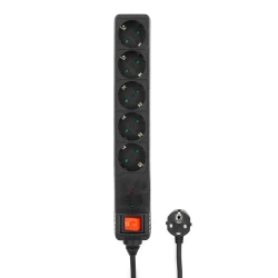 Сетевой фильтр "Energenie" SPG5-C-5 1.5м 16А черный