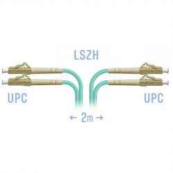 Патчкорд оптический B-Optix LC/UPC MM Duplex 2 метра