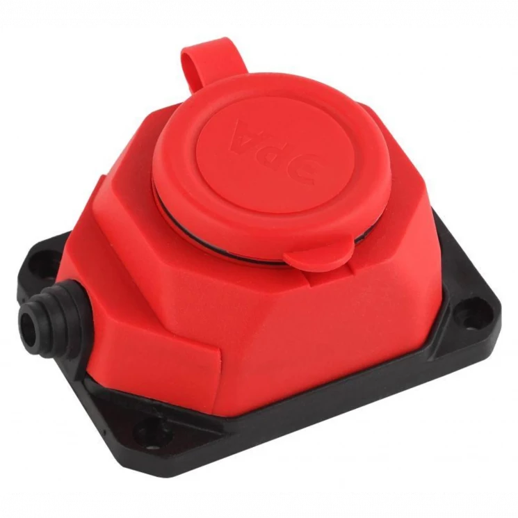 Колодка удлинителя 1-м с заземл. 16А IP44 K-1e-RED-IP44 каучук красн. Эра Б0044550