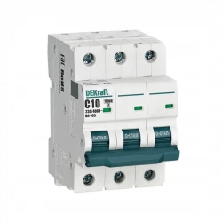 Выключатель автоматический модульный 3п C 10А 10кА ВА-105 DEKraft 13176DEK