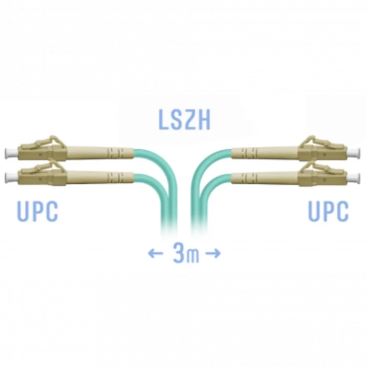 Патчкорд оптический B-Optix LC/UPC MM Duplex 3 метра