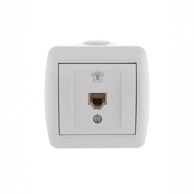 Розетка телефонная 1-м ОП Nata RJ11 бел. LEZARD 710-0200-137