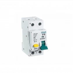 Выключатель автоматический дифференциального тока 2п (1P+N) C 16А 30мА тип A 6кА ДИФ-103 DEKraft 162