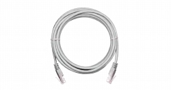 Коммутационный шнур NETLAN U/UTP 4 пары,Кат.5е (Класс D),100МГц, 2хRJ45/8P8C, T568B, заливной, BC (чистая медь), PVC нг(B),серый, 1,5м, уп 10шт