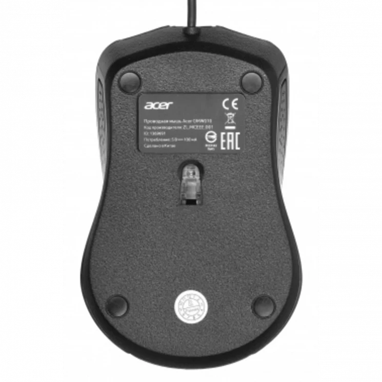 Мышь Acer OMW010 черный оптическая (1200dpi) USB (3but)