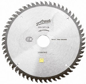 Круг пильный твердосплавный АТАКА 8078000 190х54Tх16мм ламинат дсп б/рез профи
