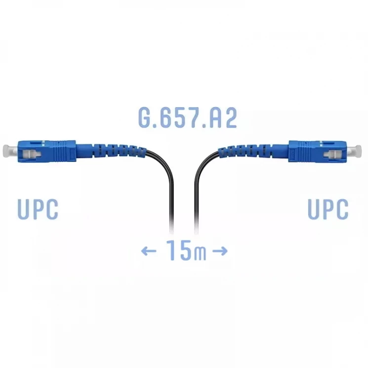 Патчкорд оптический FTTH SC/UPC, кабель 604-02-01, 15 метров